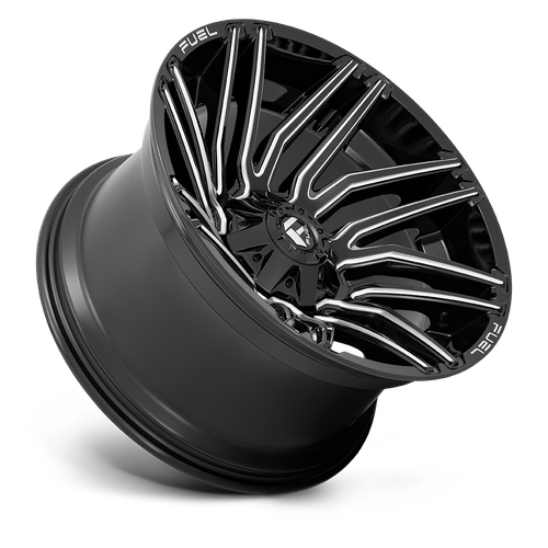 22x12 Fuel D773 TYPHOON Gloss Black Milled Wheel 5x5.5/5x150 (-44mm)