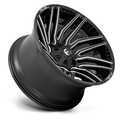 22x12 Fuel D773 TYPHOON Gloss Black Milled Wheel 5x5.5/5x150 (-44mm)