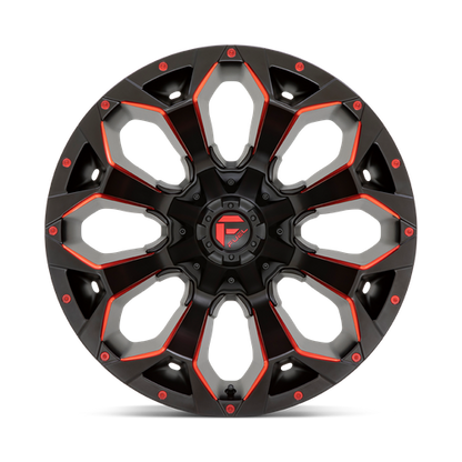 20x12 Fuel D787 ASSAULT Matte Black Red Milled Wheel 6x135/6x5.5 (-43mm)
