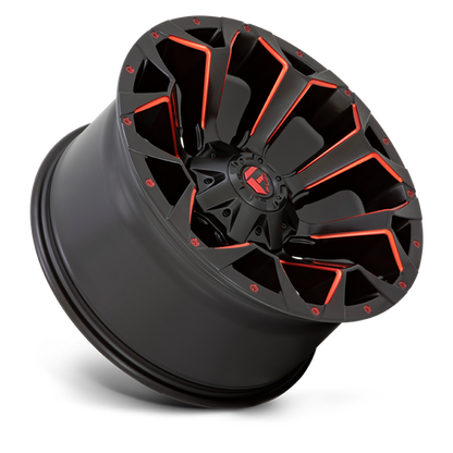 20x12 Fuel D787 ASSAULT Matte Black Red Milled Wheel 6x135/6x5.5 (-43mm)