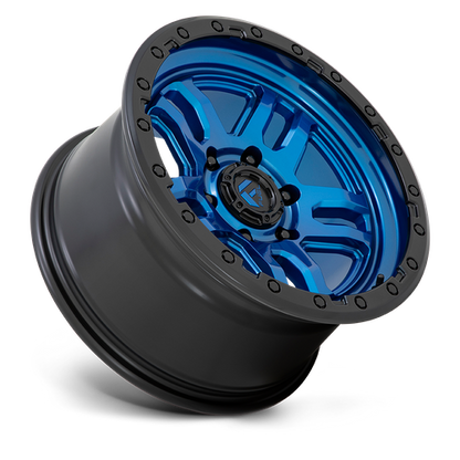 20x10 Fuel D790 AMMO Blue With Black Lip Wheel 5x5 (-18mm)