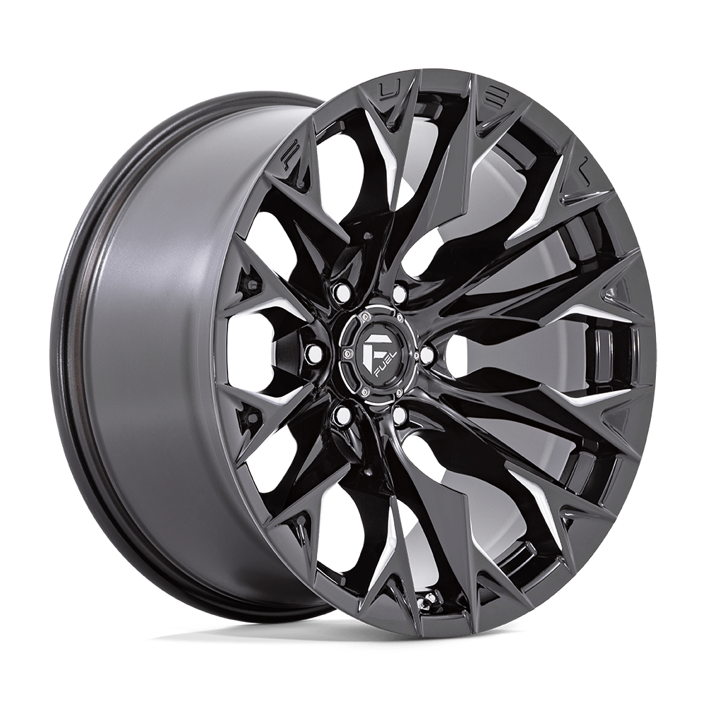 24x12 Fuel D803 Flame Gloss Black Milled Wheel 5x5 (-44mm)