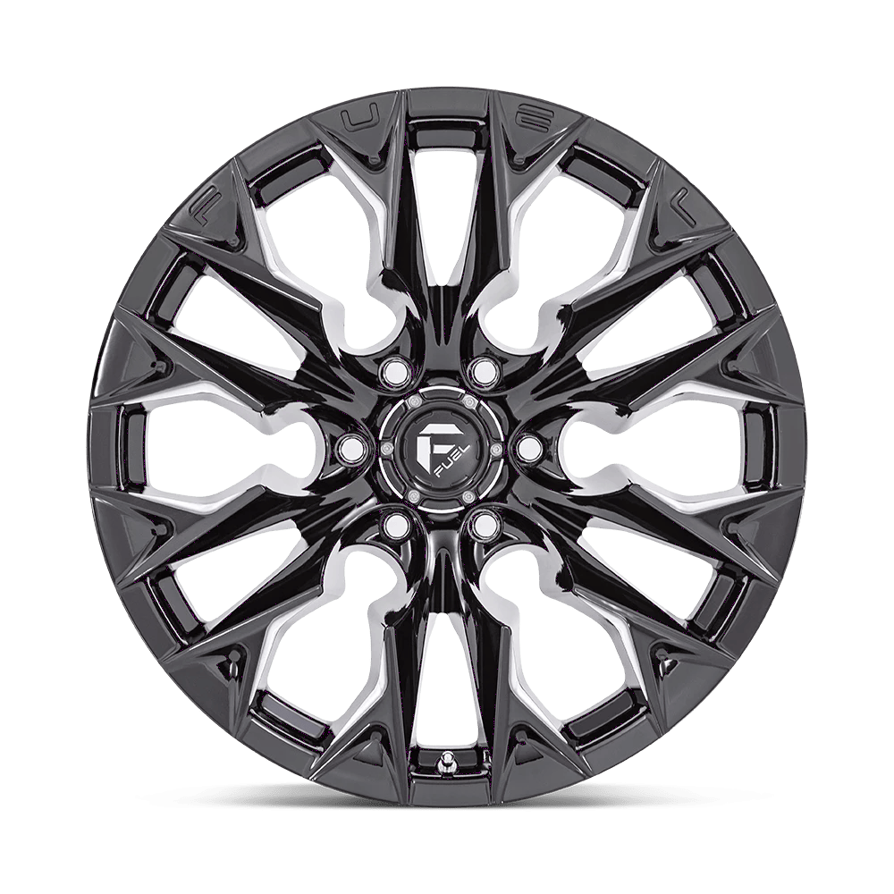 20x9 Fuel D803 Flame Gloss Black Milled Wheel 5x5.5 (1mm)
