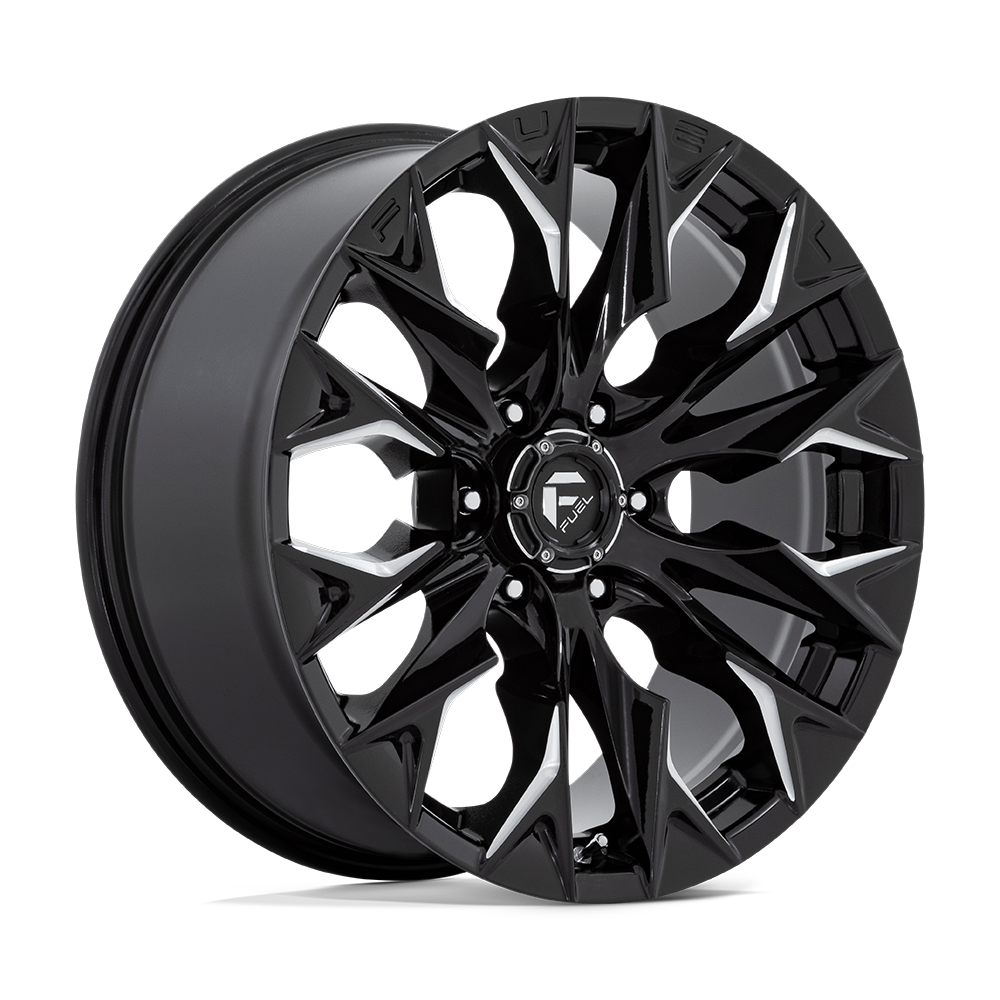 20x9 Fuel D803 Flame Gloss Black Milled Wheel 6x135 (20mm)