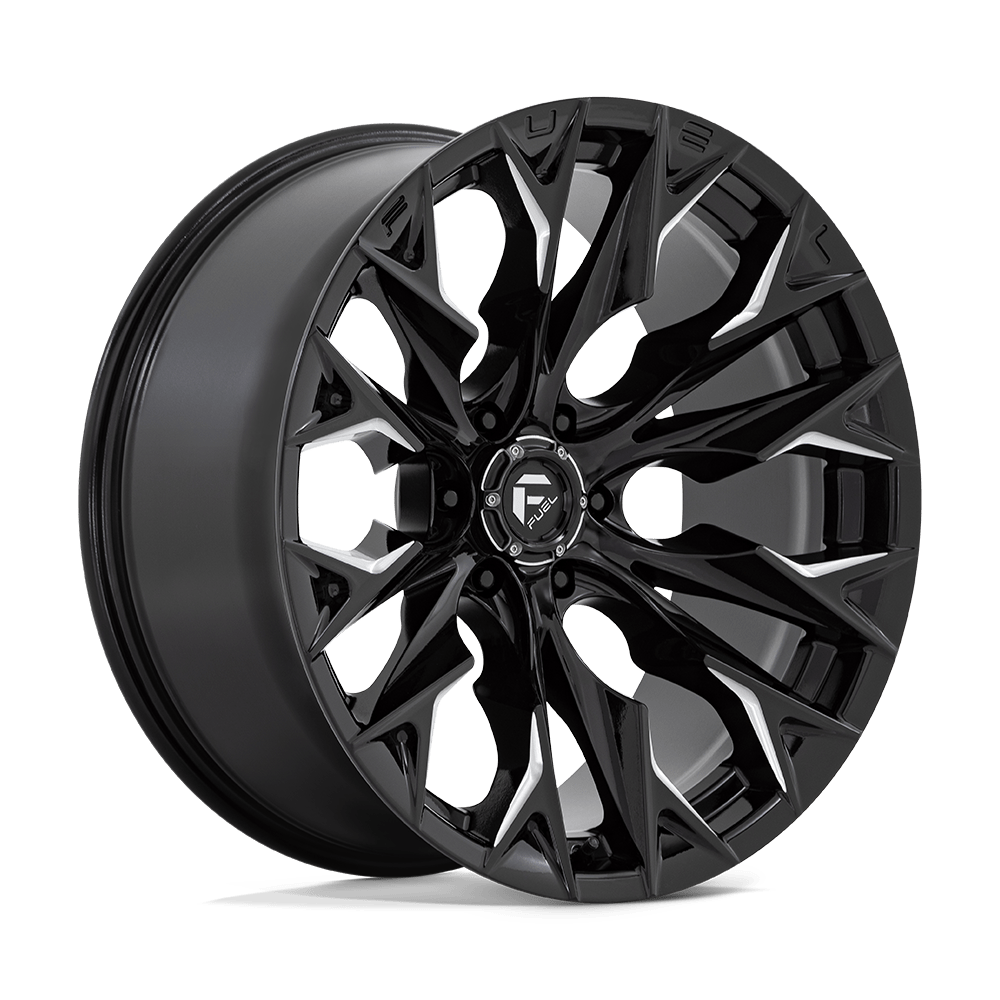 22x10 Fuel D803 Flame Gloss Black Milled Wheel 6x135 (-18mm)