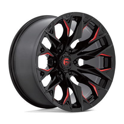 20x10 Fuel Off-Road D823 Flame Gloss Black Milled W/ Red Wheel 8x6.5 (-18mm)
