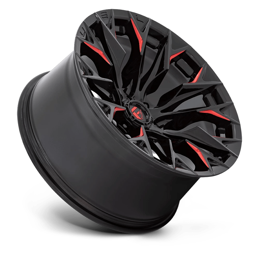 20x10 Fuel Off-Road D823 Flame Gloss Black Milled W/ Red Wheel 8x6.5 (-18mm)