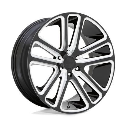 22x9.5 DUB S255 Flex Gloss Black Milled Wheel 5x5 (10mm)