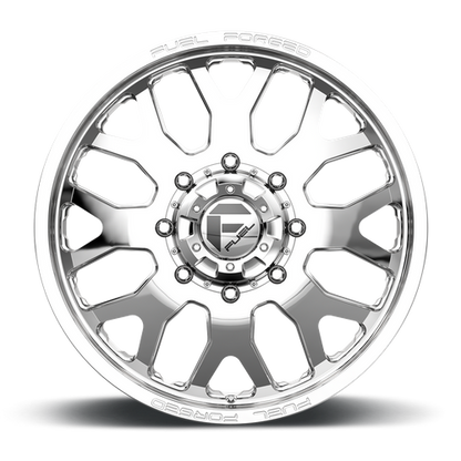 24x8.25 Fuel Forged FF19D DUALLY Rear Polished Wheel 8x6.5 (-265mm)