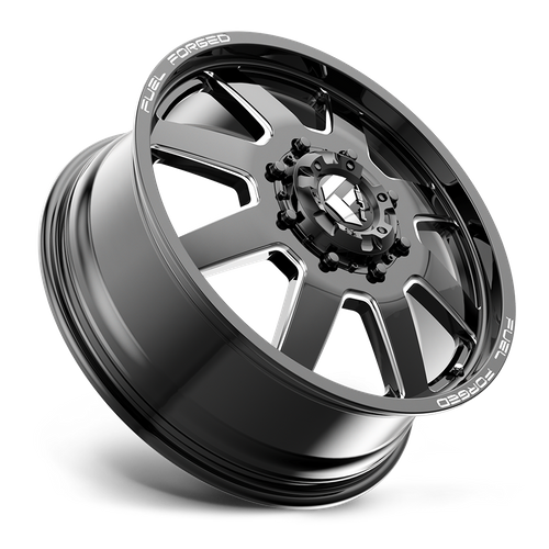 24x8.25 Fuel Forged FF09D Matte Black Milled Front DUALLY Wheel 10x225 (105mm)