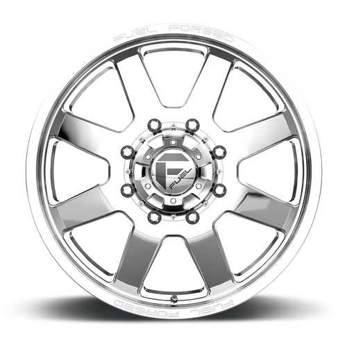 24x8.25 Fuel Forged FF09D Polished DUALLY Front Wheel 8x200 (105mm)