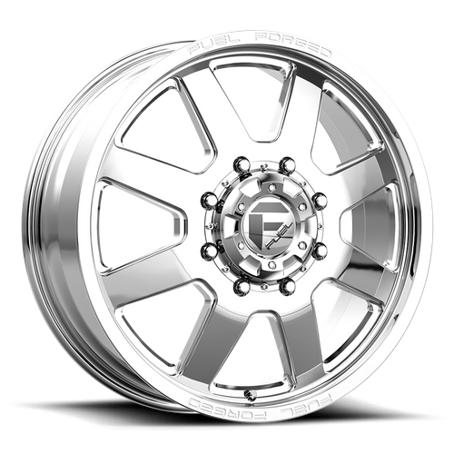 24x8.25 Fuel Forged FF09D Polished DUALLY Front Wheel 10x225 (105mm)