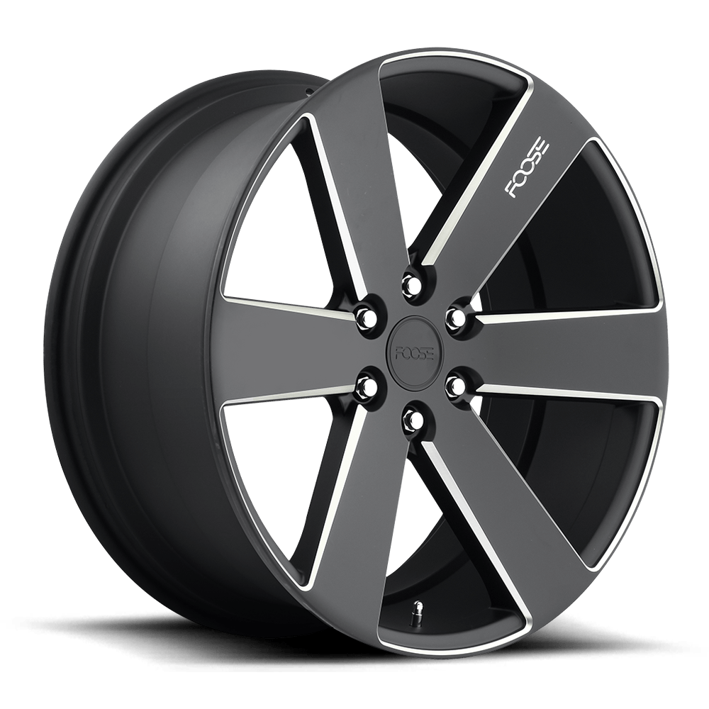 20x9.5 Foose F158 SWITCH MATTE BLACK MILLED Wheel 6x5.5 (30mm)