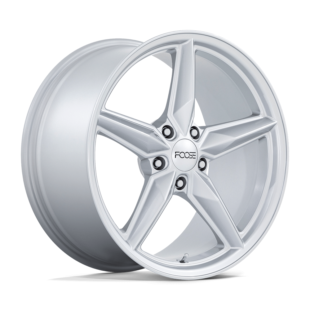 19x9.5 Foose F174 CF8 Gloss Silver Wheel 5x120 (45mm)
