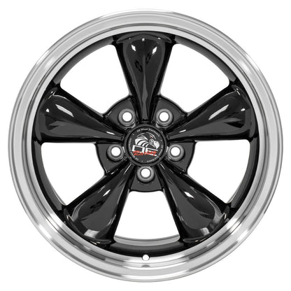 17x9 OE Wheels FR01 Black with Machined Lip Wheel 5x4.5 (24mm)