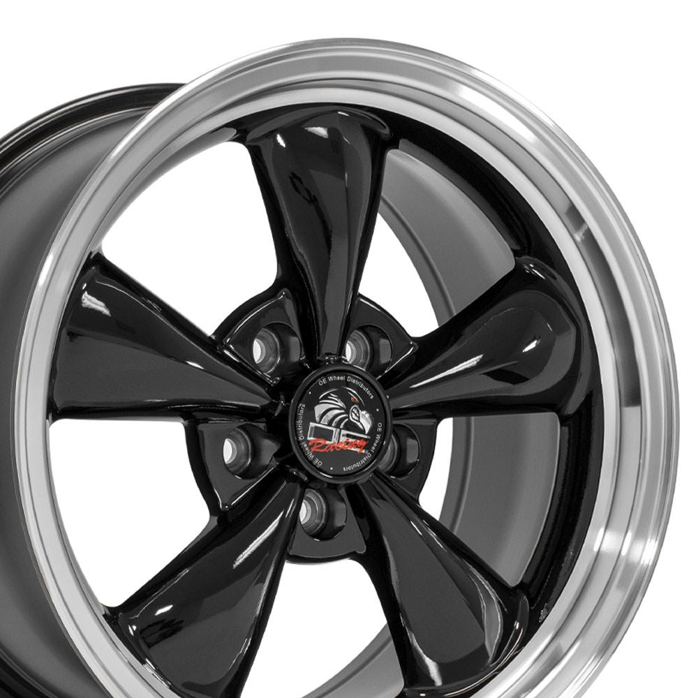 17x9 OE Wheels FR01 Black with Machined Lip Wheel 5x4.5 (24mm)