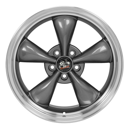 18x9 OE Wheels FR01 Anthracite with Machined Lip Wheel 5x4.5 (24mm)