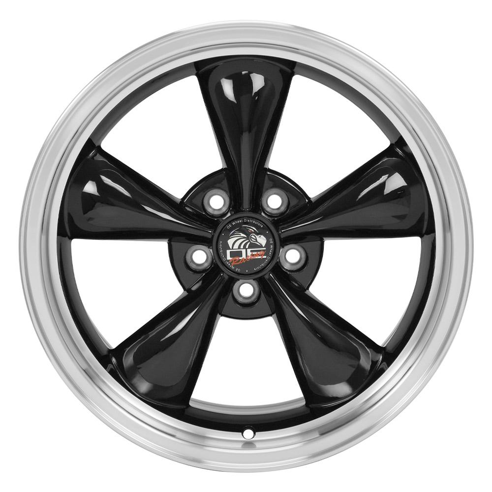 18x9 OE Wheels FR01 Black with Machined Lip Wheel 5x4.5 (24mm)