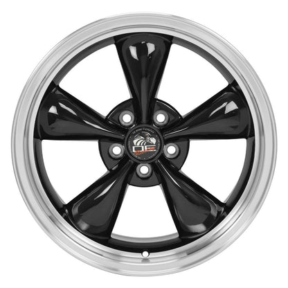 18x9 OE Wheels FR01 Black with Machined Lip Wheel 5x4.5 (24mm)