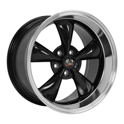 18x10 OE Wheels FR01 Black with Machined Lip Wheel 5x4.5 (22mm)