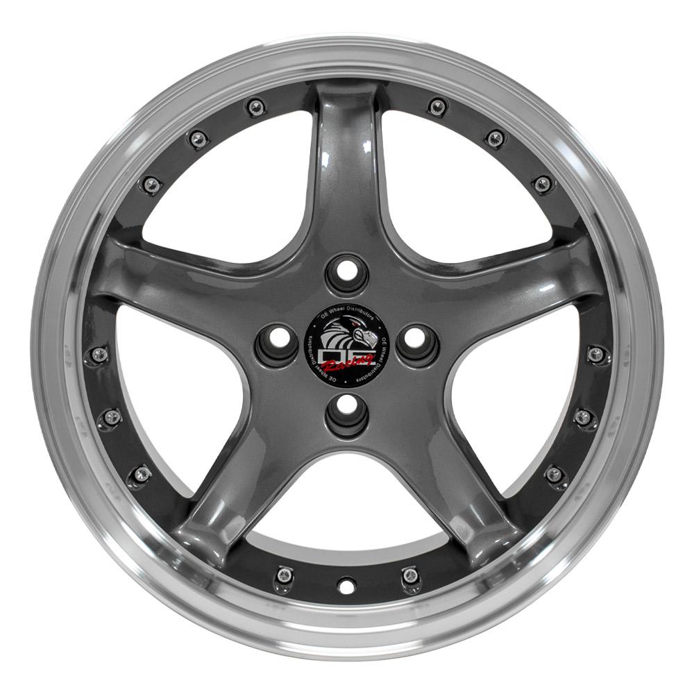 17x9 OE Wheels FR04A Anthracite with Machined Lip Wheel 4x108 (20mm)
