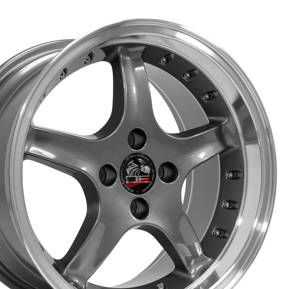 17x9 OE Wheels FR04A Anthracite with Machined Lip Wheel 4x108 (20mm)