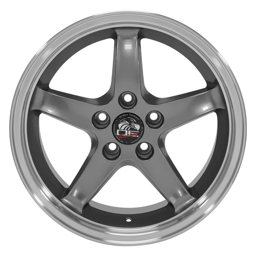 17x9 OE Wheels FR04B Gunmetal with Machined Lip Wheel 5x4.5 (24mm)