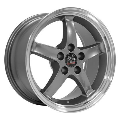 17x9 OE Wheels FR04B Gunmetal with Machined Lip Wheel 5x4.5 (24mm)