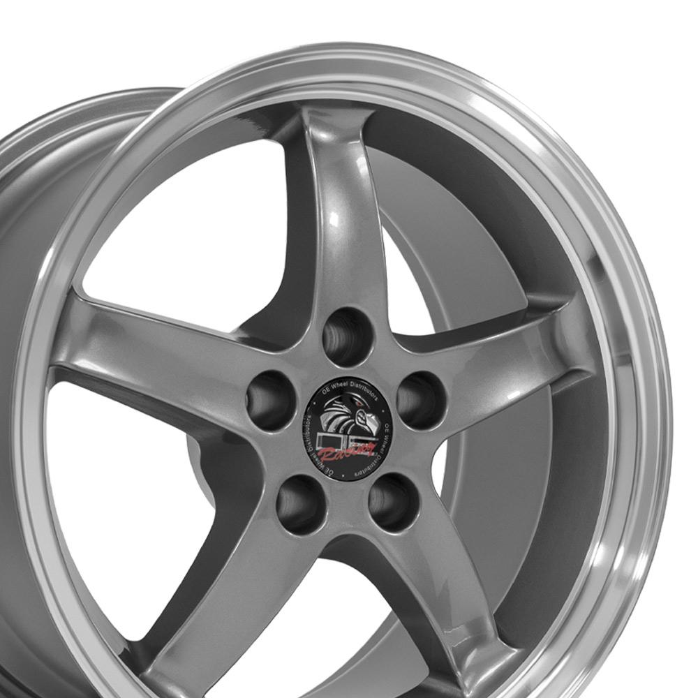 17x9 OE Wheels FR04B Gunmetal with Machined Lip Wheel 5x4.5 (24mm)