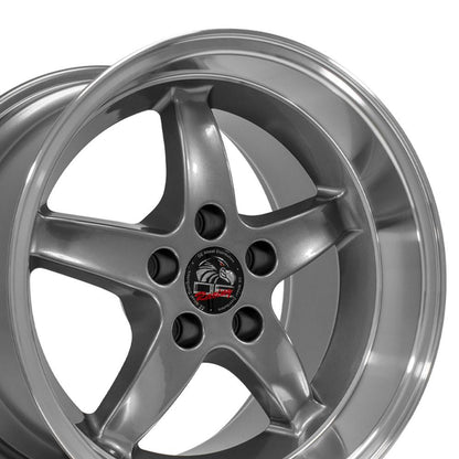17x10.5 OE Wheels FR04B Gunmetal with Machined Lip Wheel 5x4.5 (27mm)