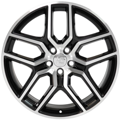 20x9 OE Wheels FR73 Black Machined Wheel 5x4.5 (44mm)