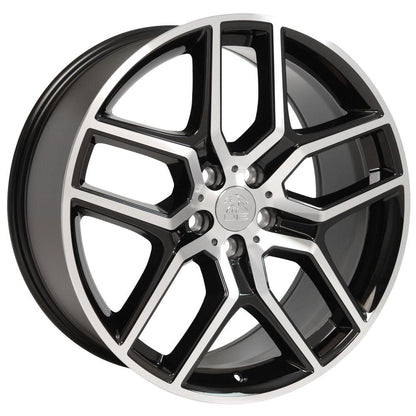 20x9 OE Wheels FR73 Black Machined Wheel 5x4.5 (44mm)