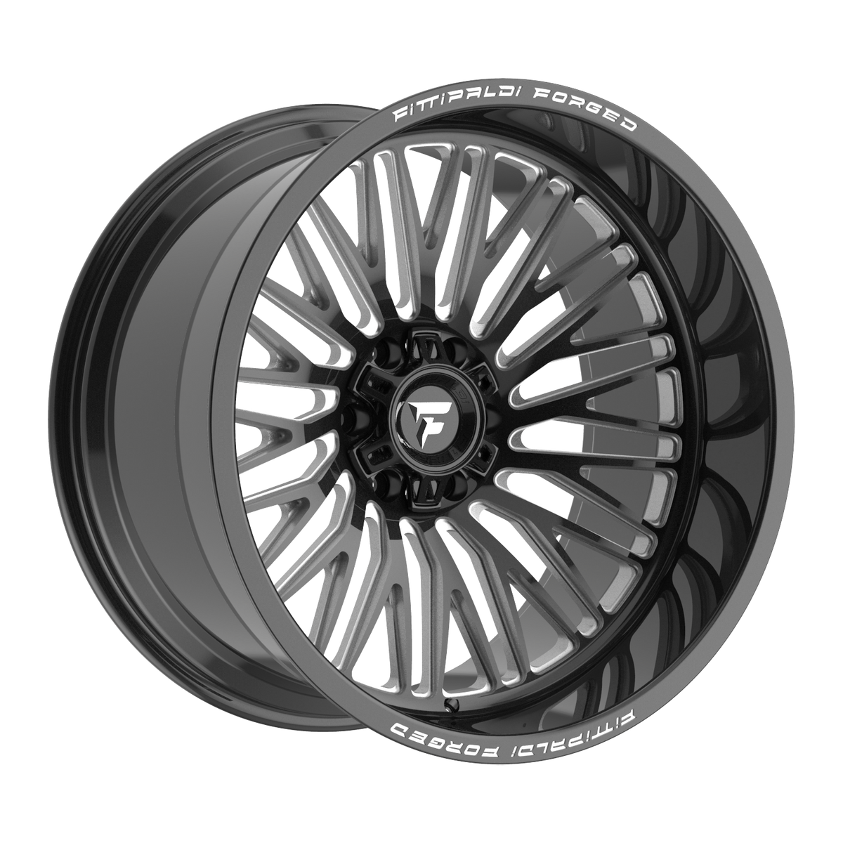 22x12 Fittipaldi Offroad FTF505BM Gloss Black Milled Wheel 8x180 (-44mm)