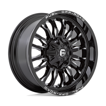 22x10 Fuel D795 Arc Gloss Black Milled Wheel 8x6.5 (-18mm)