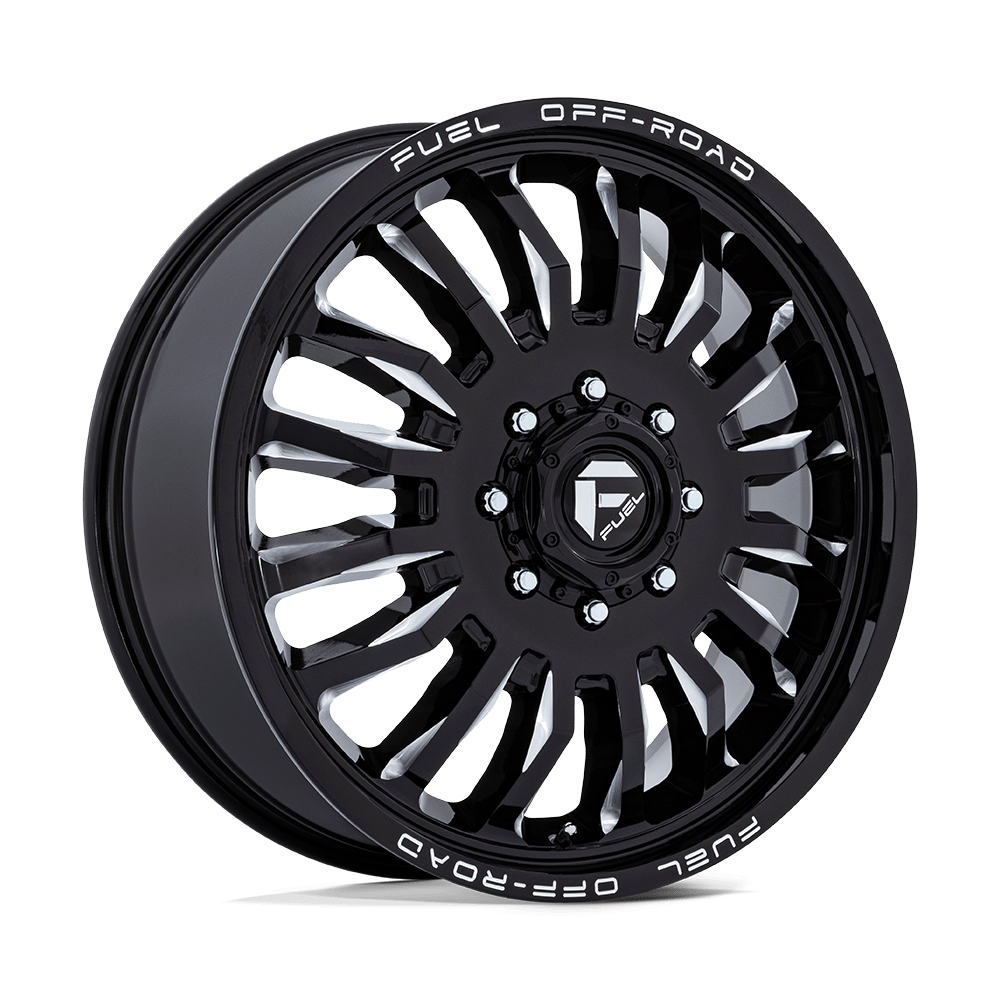 22x8.25 Fuel Off-Road D868 Arc Black Milled DUALLY REAR Wheel 8x170 (-227mm)