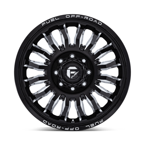 22x8.25 Fuel Off-Road D868 Arc Black Milled DUALLY REAR Wheel 8x6.5 (-240mm)