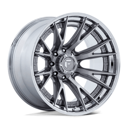 22x12 Fuel Off-Road FC402 Catalyst Platinum With Chrome Lip Wheel 8x180 (-44mm)