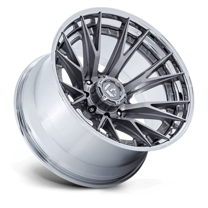 22x12 Fuel Off-Road FC402 Catalyst Platinum With Chrome Lip Wheel 8x180 (-44mm)