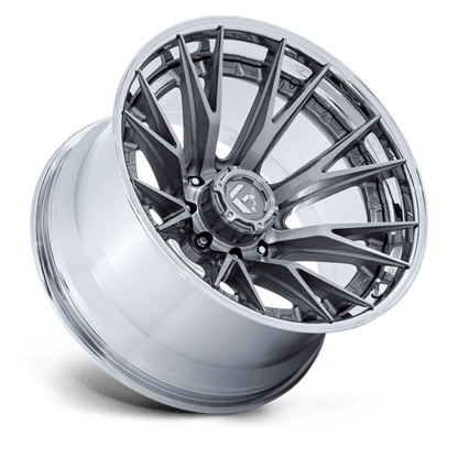 22x10 Fuel Off-Road FC402 Catalyst Platinum With Chrome Lip Wheel 8x180 (-18mm)