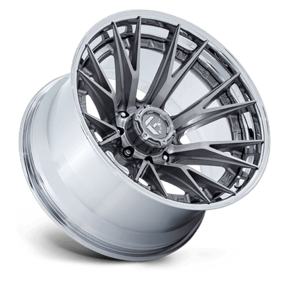 22x10 Fuel Off-Road FC402 Catalyst Platinum With Chrome Lip Wheel 8x170 (-18mm)
