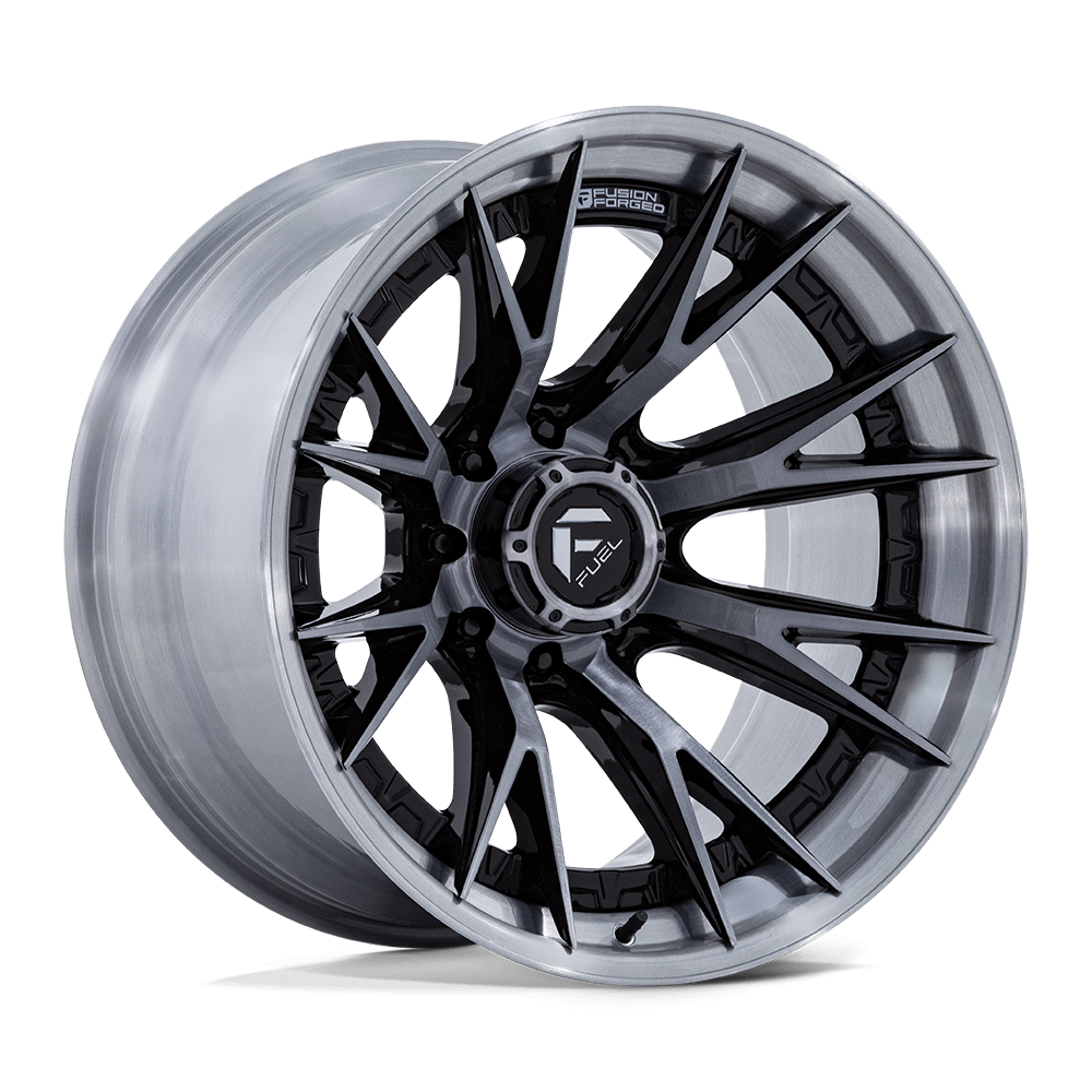 20x10 Fuel FC402 Catalyst Gloss Black Brushed Gray Tint Face Wheel 8x6.5 (-18mm)