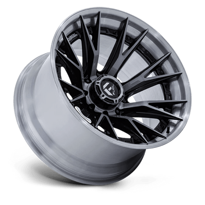 22x12 Fuel FC402 Catalyst Gloss Black Brushed Gray Tint Face Wheel 8x180 (-44mm)