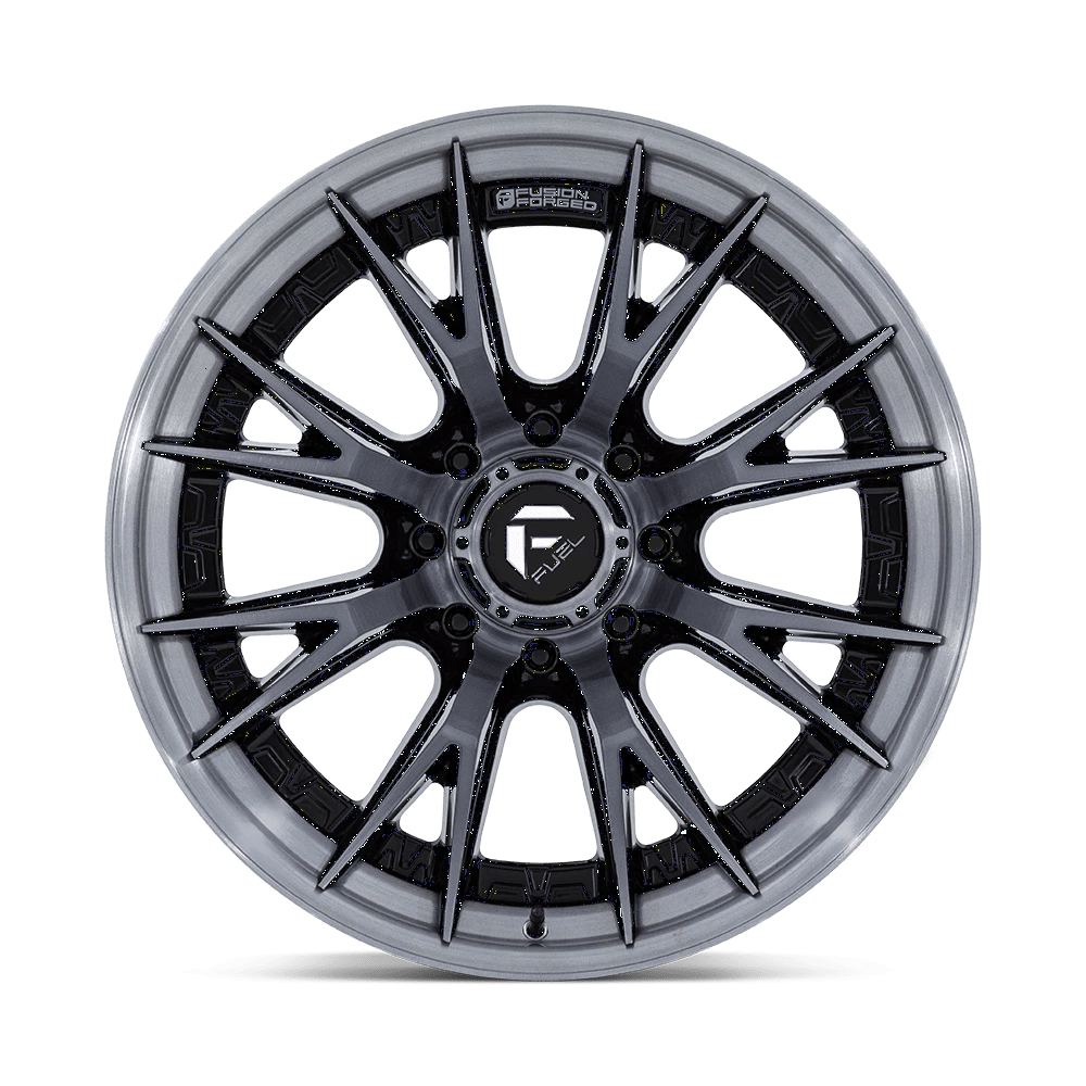 22x12 Fuel FC402 Catalyst Gloss Black Brushed Gray Tint Face Wheel 8x170 (-44mm)