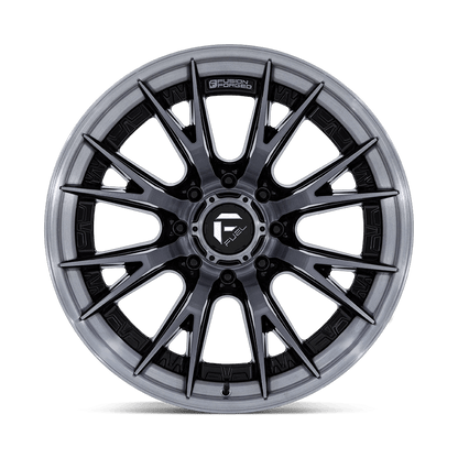 22x12 Fuel FC402 Catalyst Gloss Black Brushed Gray Tint Face Wheel 8x6.5 (-44mm)