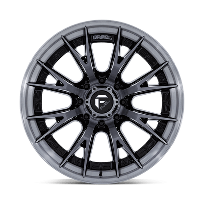 22x12 Fuel FC402 Catalyst Gloss Black Brushed Gray Tint Face Wheel 8x6.5 (-44mm)