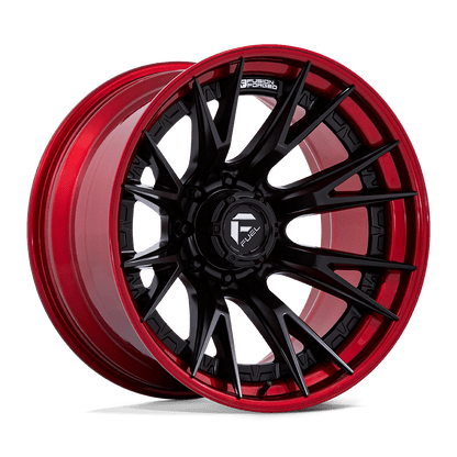 20x9 Fuel FC402 Catalyst Matte Black With Candy Red Lip Wheel 8x6.5 (1mm)
