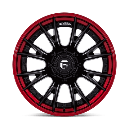 22x12 Fuel FC402 Catalyst Matte Black With Candy Red Lip Wheel 8x6.5 (-44mm)
