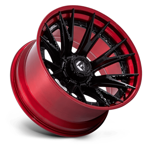 24x12 Fuel Off-Road FC402 Catalyst Matte Black Candy Red Lip Wheel 8x170 (-44mm)