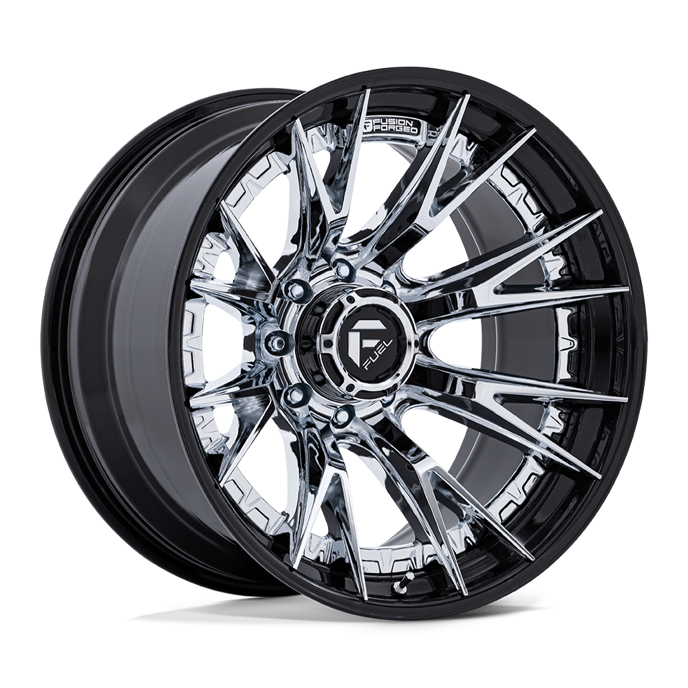 20x9 Fuel Off-Road FC402 Catalyst Chrome W/ Gloss Black Lip Wheel 8x180 (1mm)