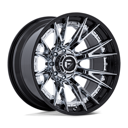 20x9 Fuel Off-Road FC402 Catalyst Chrome W/ Gloss Black Lip Wheel 8x180 (1mm)